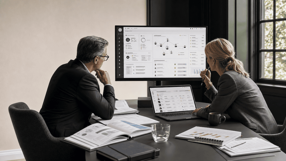 Define approved sources, access controls, validation points and audit trails for AI-assisted commercial decisions in technical and regulated environments.