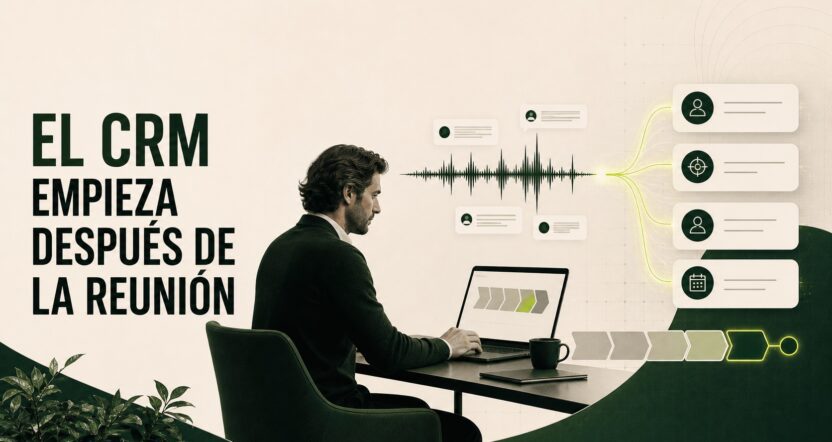 IA para CRM y seguimiento comercial: convertir conversaciones en próximas acciones sin añadir otra herramienta