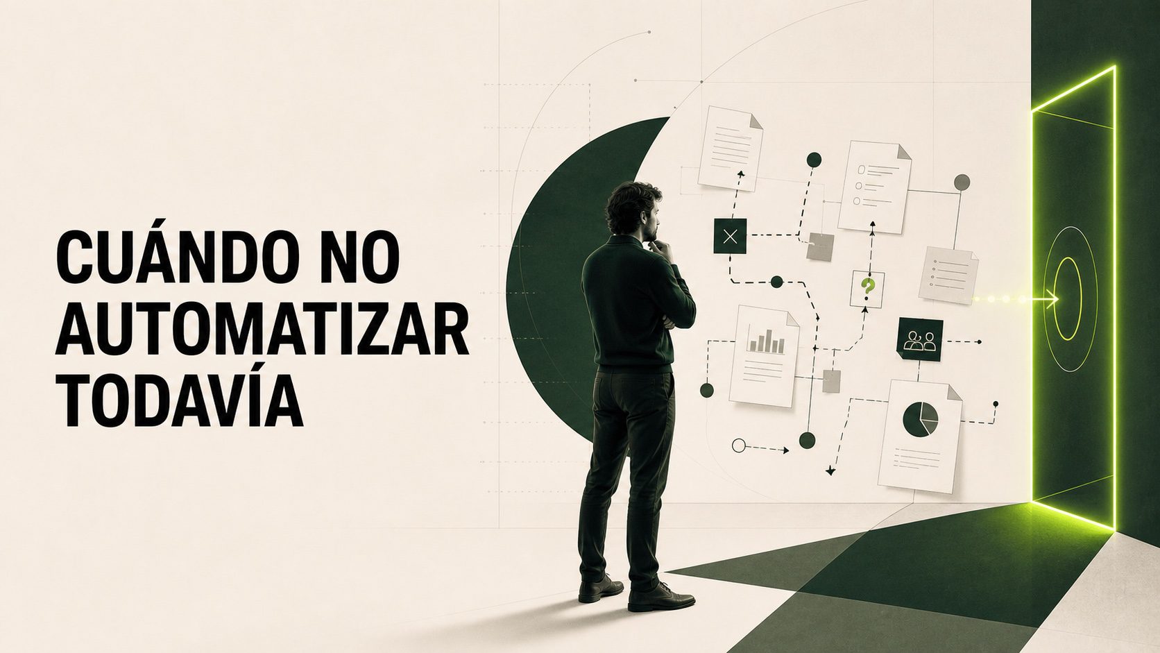 Directivo evaluando si una pyme está preparada para automatizar procesos con inteligencia artificial