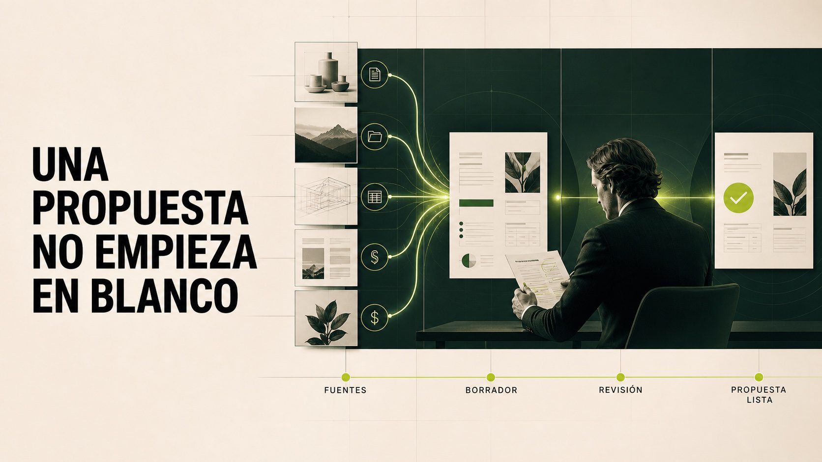 Proceso de creación y revisión humana de propuestas y presupuestos asistidos por inteligencia artificial